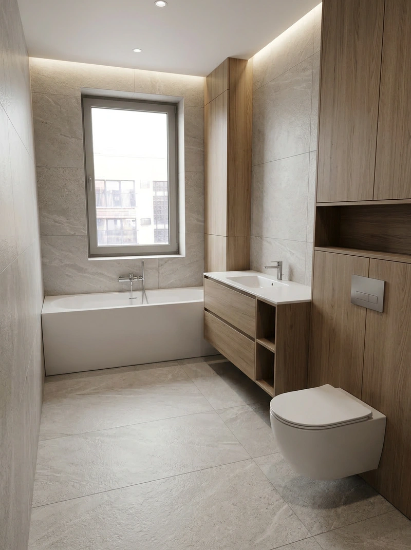 Дизайн ванной в стиле Без стиля — фото интерьера от нейросети RoomGPT