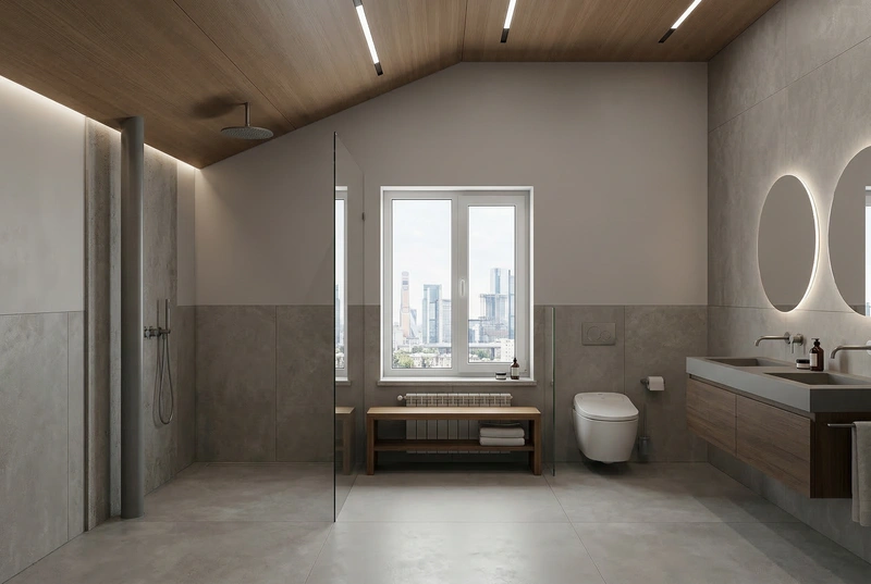 Дизайн интерьера в стиле Минимализм — Ванная от нейросети RoomGPT