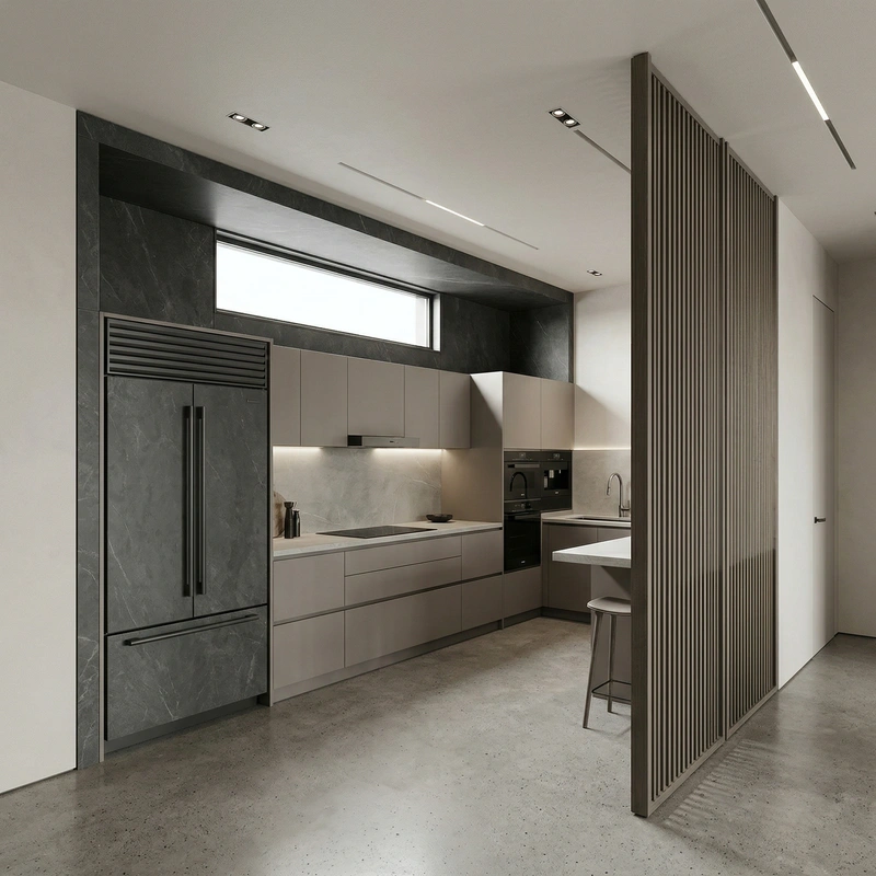 Дизайн кухни в стиле Минимализм — фото интерьера от нейросети RoomGPT