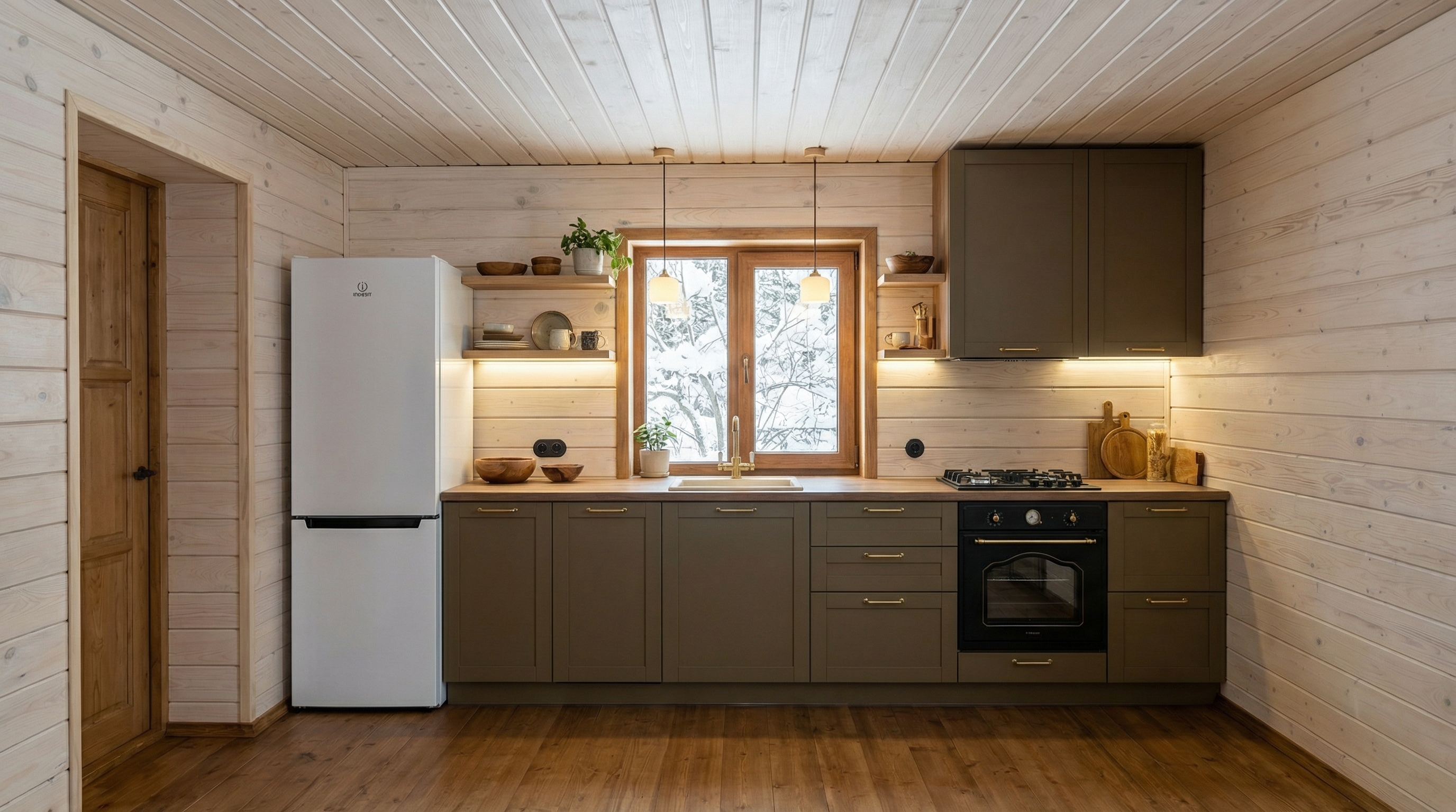 Дизайн кухни в стиле Japandi — фото интерьера от нейросети RoomGPT