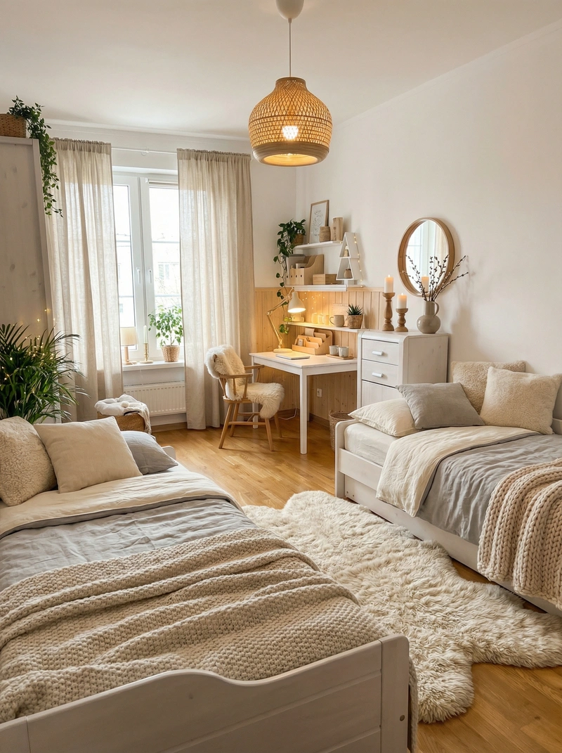 Дизайн интерьера в стиле Хюгге — Спальня от нейросети RoomGPT