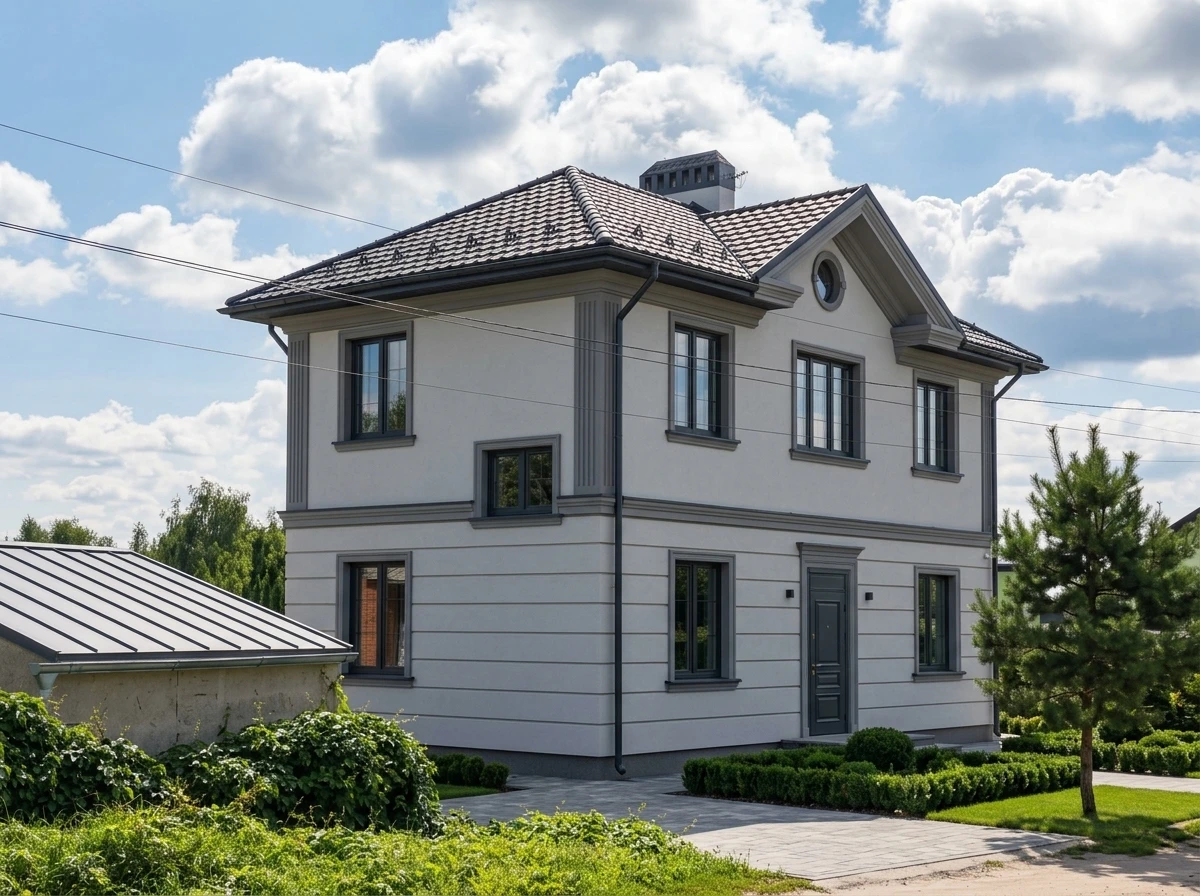 Дизайн фасада в стиле Неоклассика — Фасад от нейросети RoomGPT