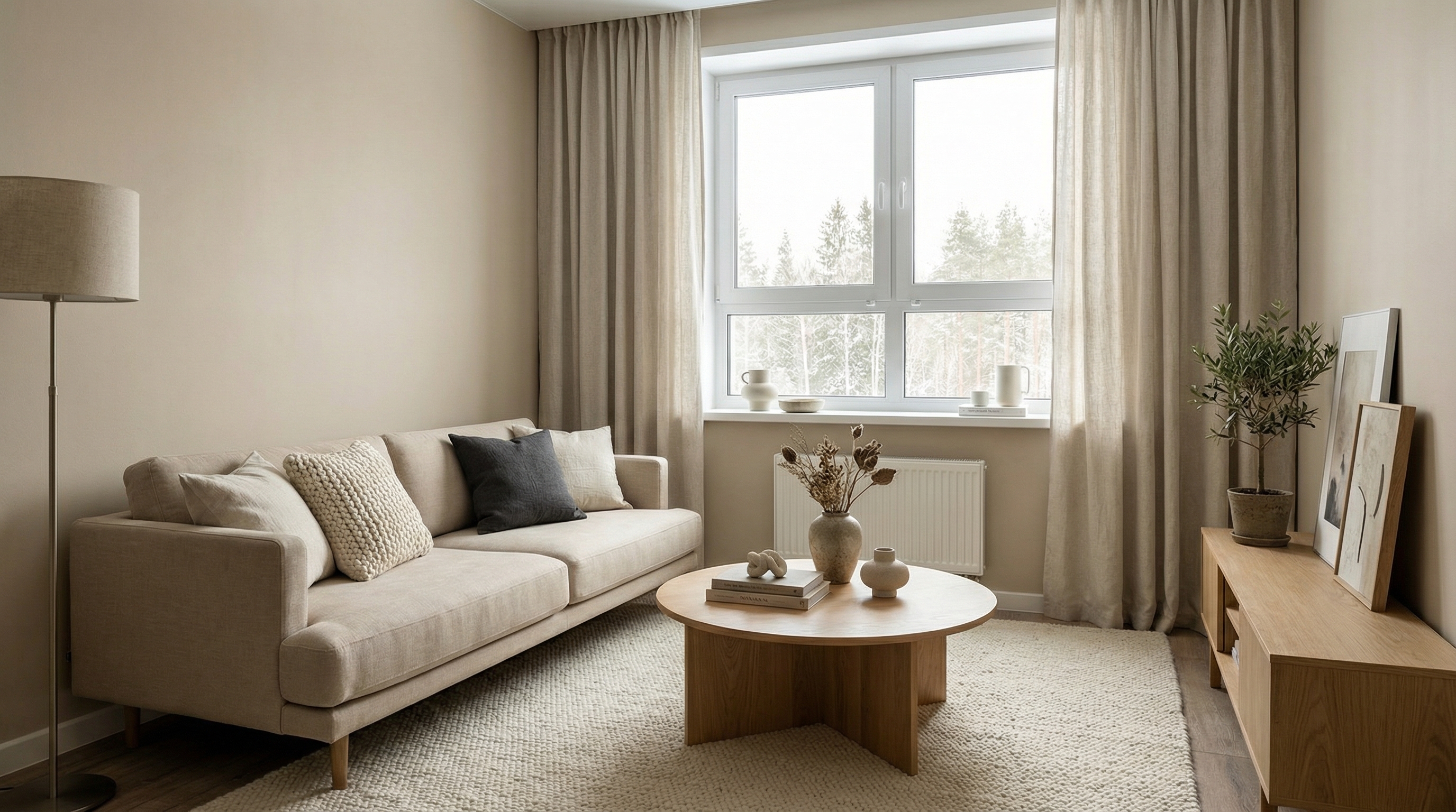 Дизайн гостиной в стиле Минимализм — фото интерьера от нейросети RoomGPT