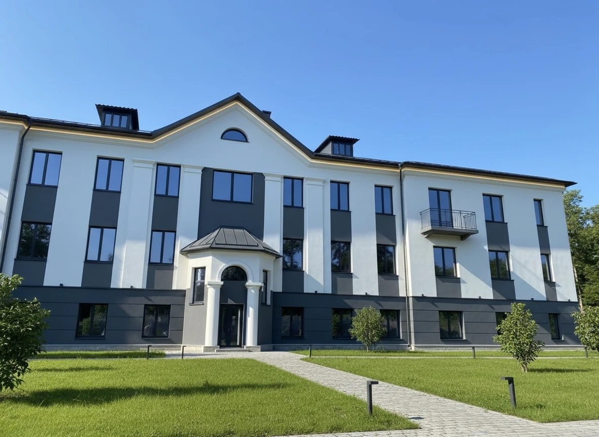 Дизайн фасада в стиле Неоклассика — Фасад от нейросети RoomGPT