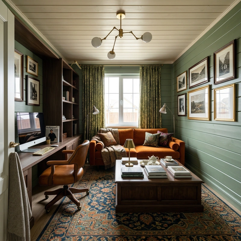 Дизайн гостиной в стиле Британский — фото интерьера от нейросети RoomGPT