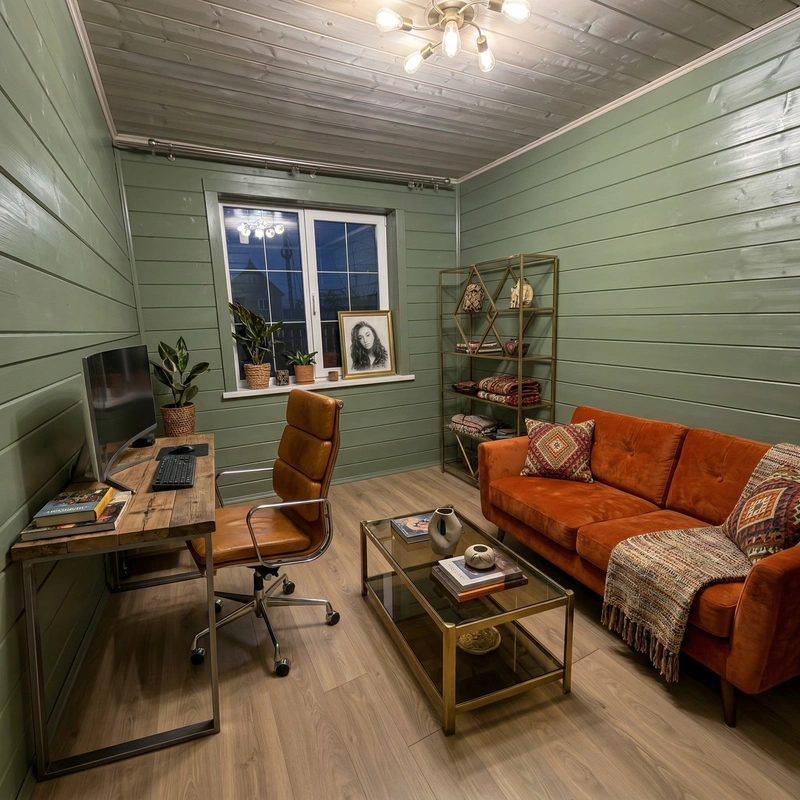 Дизайн гостиной в стиле Эклектика — фото интерьера от нейросети RoomGPT