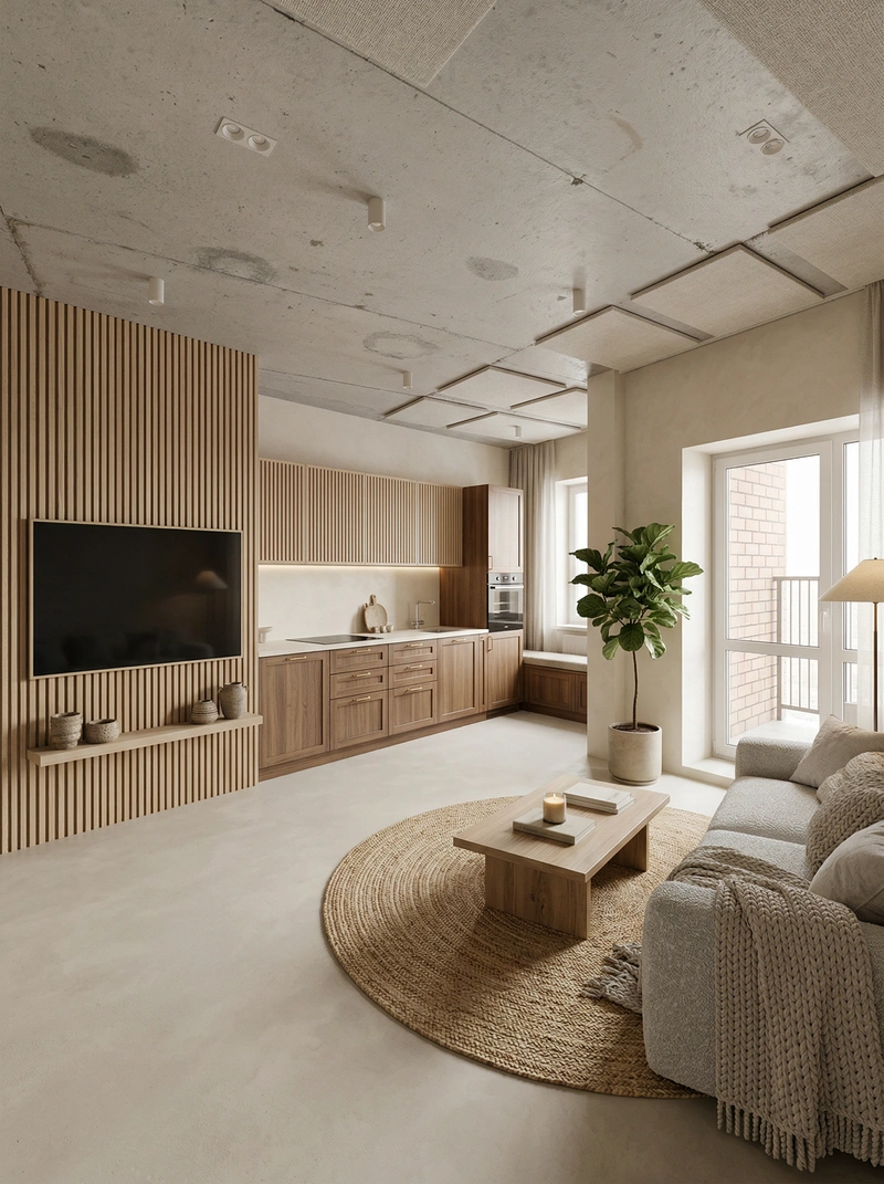 Дизайн интерьера в стиле Хюгге — Кухня от нейросети RoomGPT