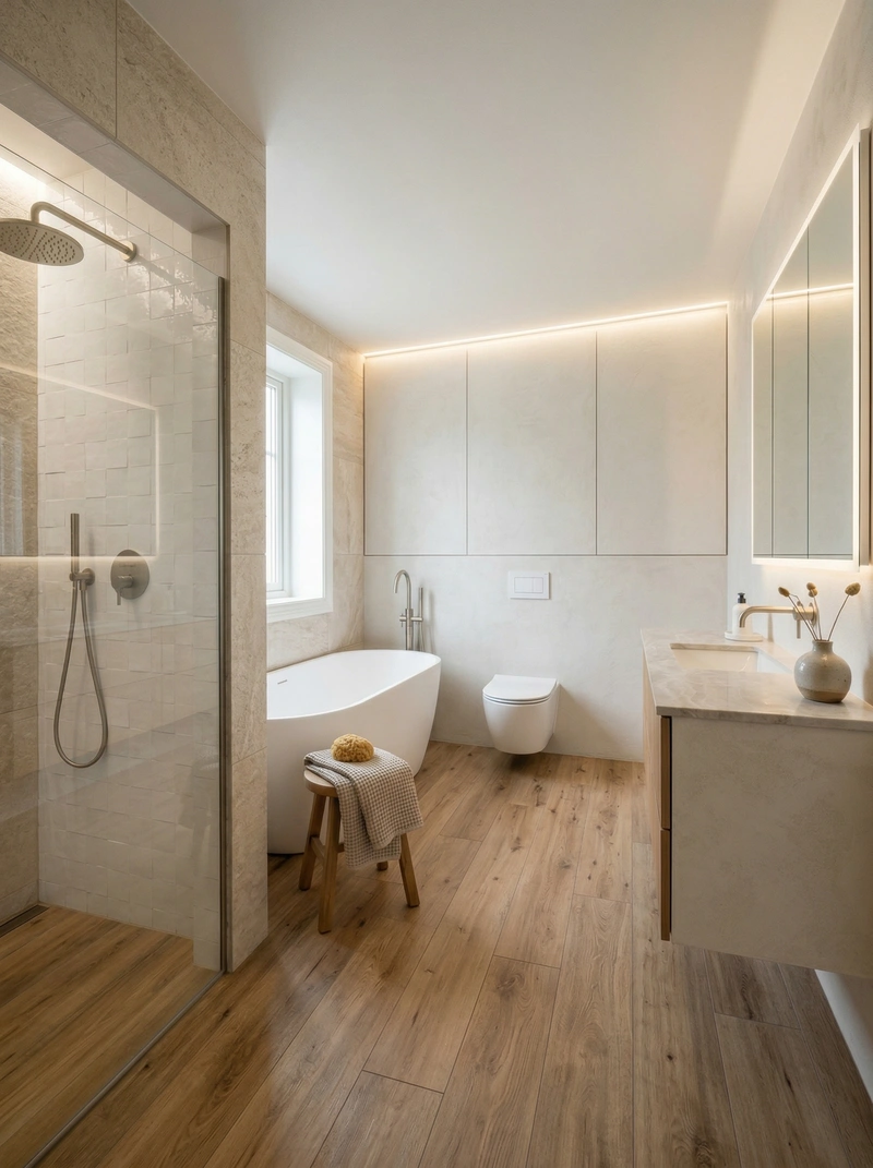 Дизайн ванной в стиле Без стиля — фото интерьера от нейросети RoomGPT