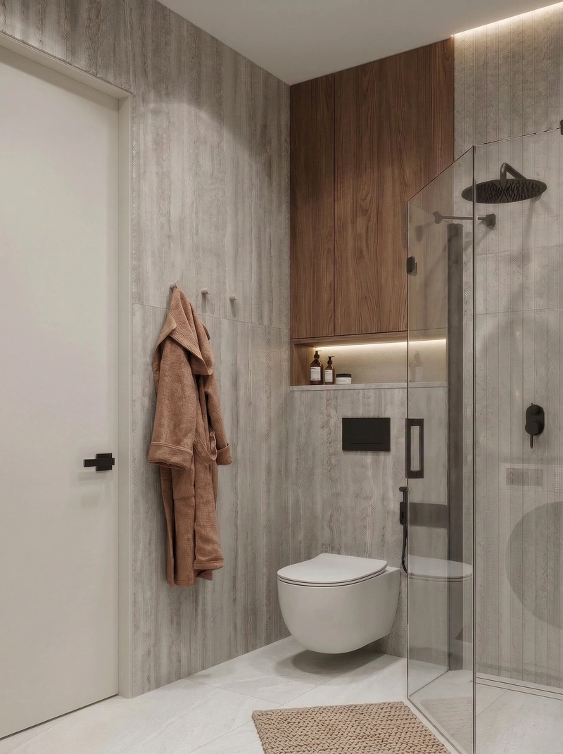 Дизайн ванной в стиле Минимализм — фото интерьера от нейросети RoomGPT