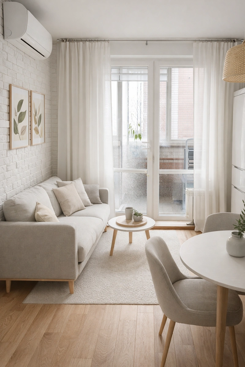 Дизайн интерьера в стиле Сканди — Гостиная от нейросети RoomGPT