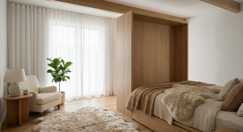 Дизайн интерьера в стиле Хюгге — Спальня от нейросети RoomGPT