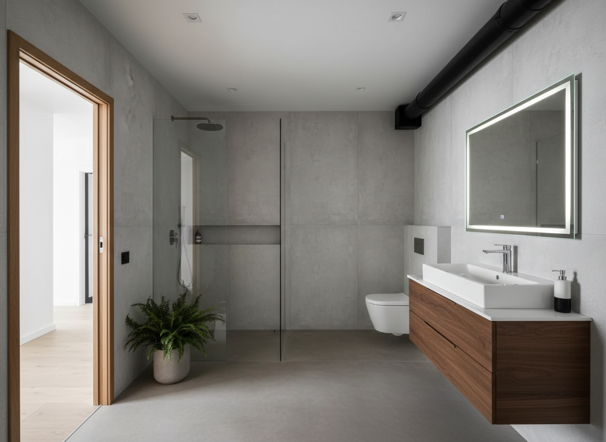 Дизайн ванной в стиле Минимализм — фото интерьера от нейросети RoomGPT