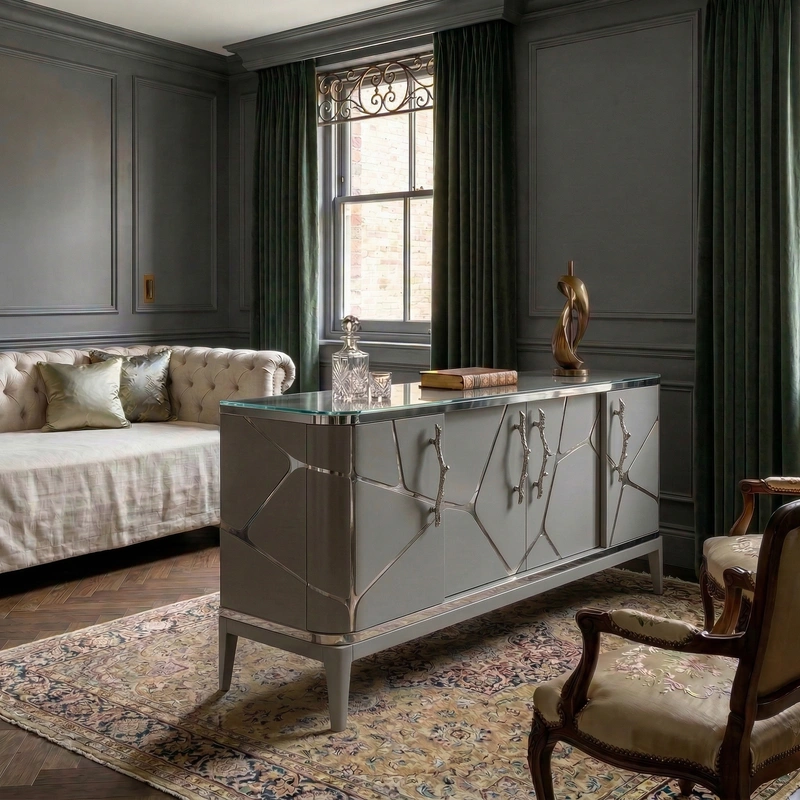 Дизайн спальни в стиле Классика — фото интерьера от нейросети RoomGPT