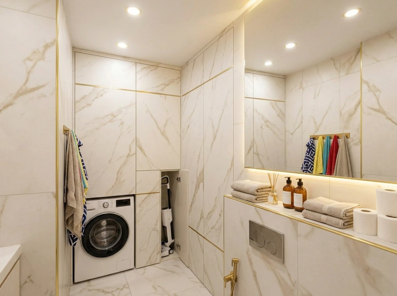 Дизайн ванной в стиле Минимализм — фото интерьера от нейросети RoomGPT