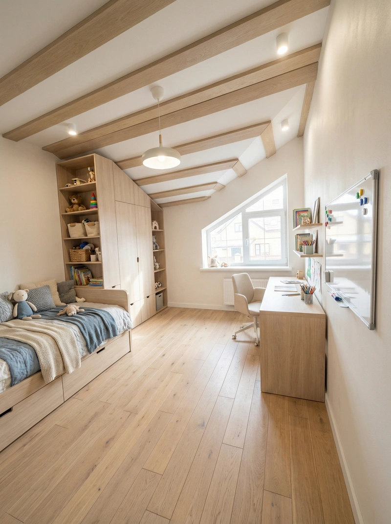 Дизайн интерьера в стиле Сканди — Детская от нейросети RoomGPT