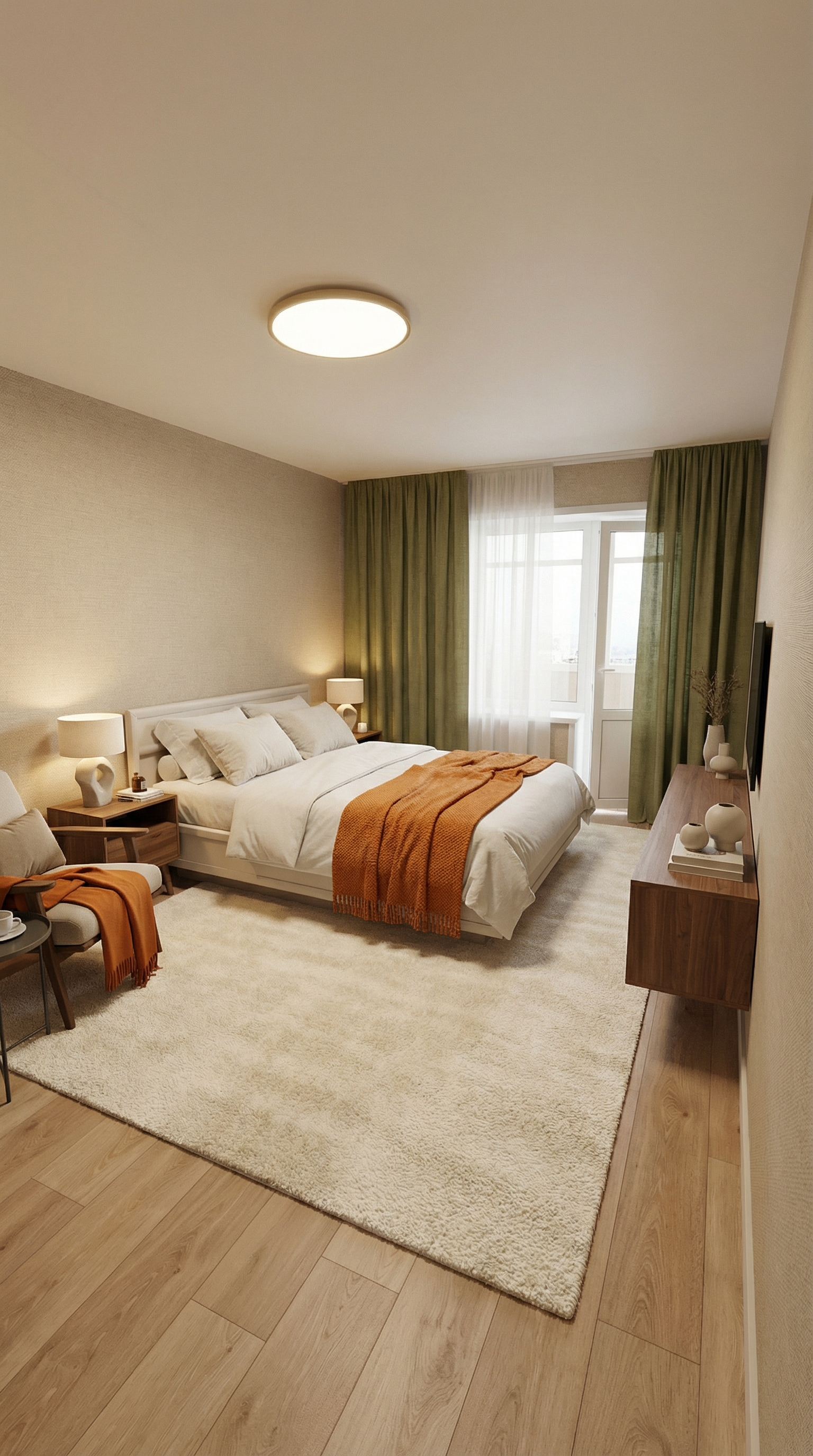 Дизайн спальни в стиле Минимализм — фото интерьера от нейросети RoomGPT