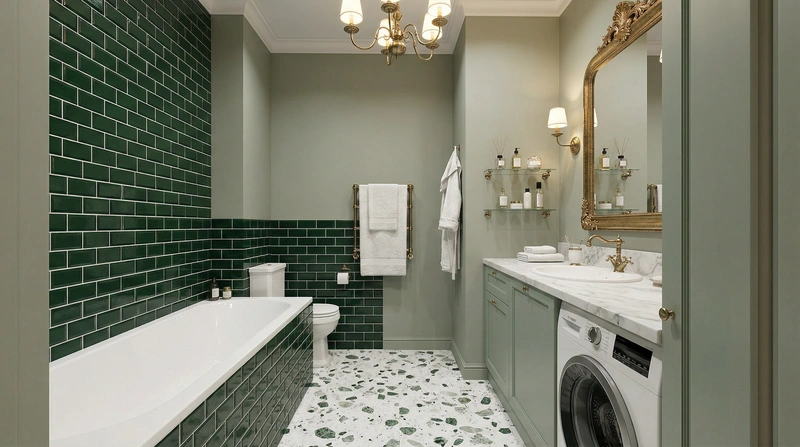 Дизайн интерьера в стиле Классика — Ванная от нейросети RoomGPT