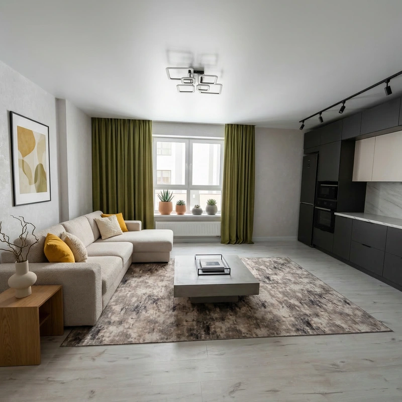 Дизайн интерьера в стиле Минимализм — Гостиная от нейросети RoomGPT