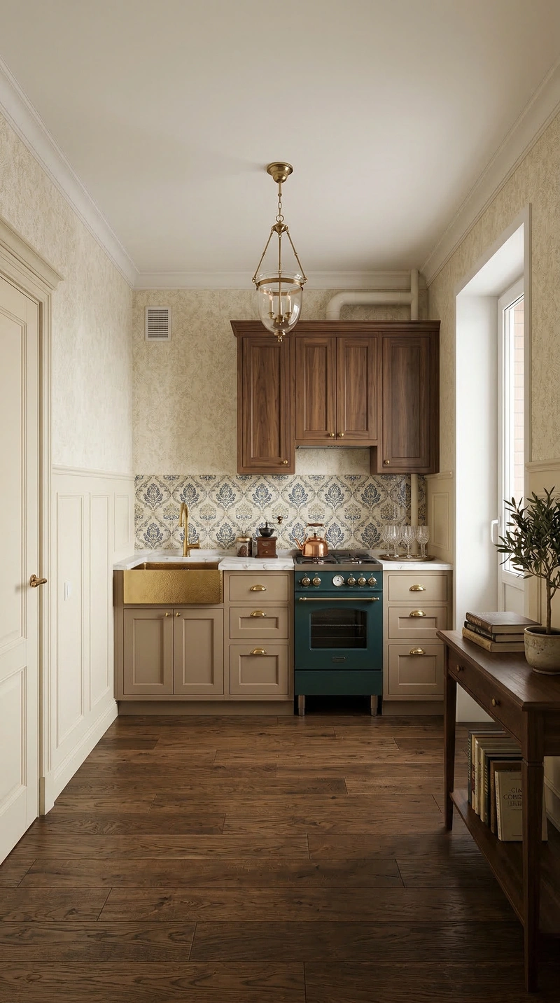 Дизайн интерьера в стиле Классика — Кухня от нейросети RoomGPT