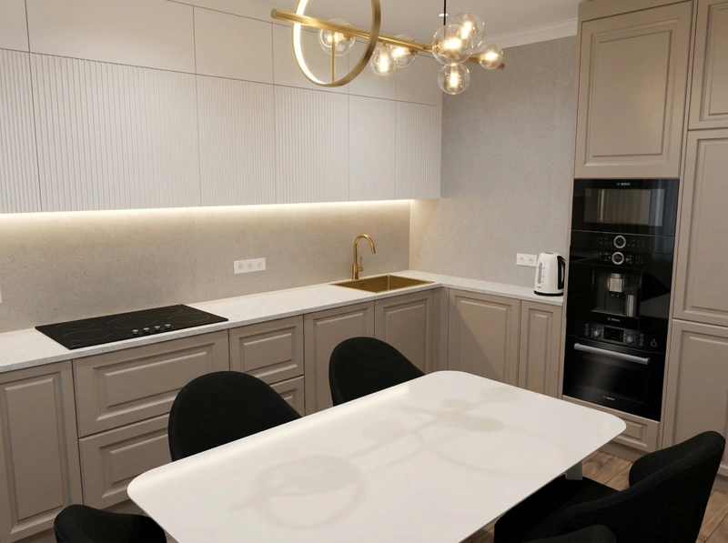 Дизайн кухни в стиле Минимализм — фото интерьера от нейросети RoomGPT