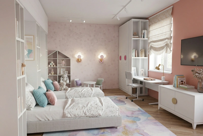 Дизайн детской в стиле Без стиля — фото интерьера от нейросети RoomGPT