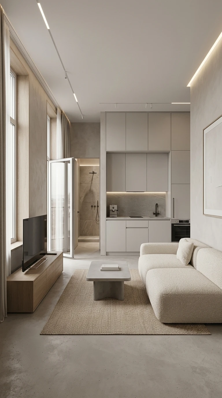 Дизайн гостиной в стиле Минимализм — фото интерьера от нейросети RoomGPT