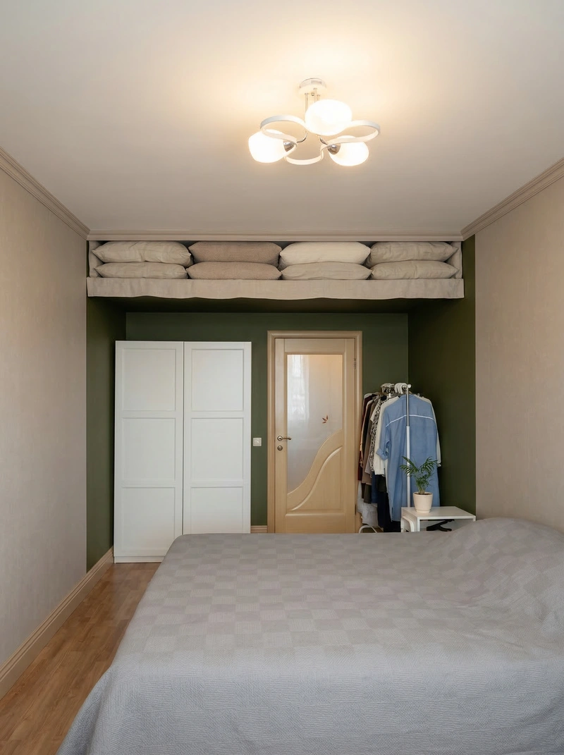 Дизайн спальни в стиле Хюгге — фото интерьера от нейросети RoomGPT