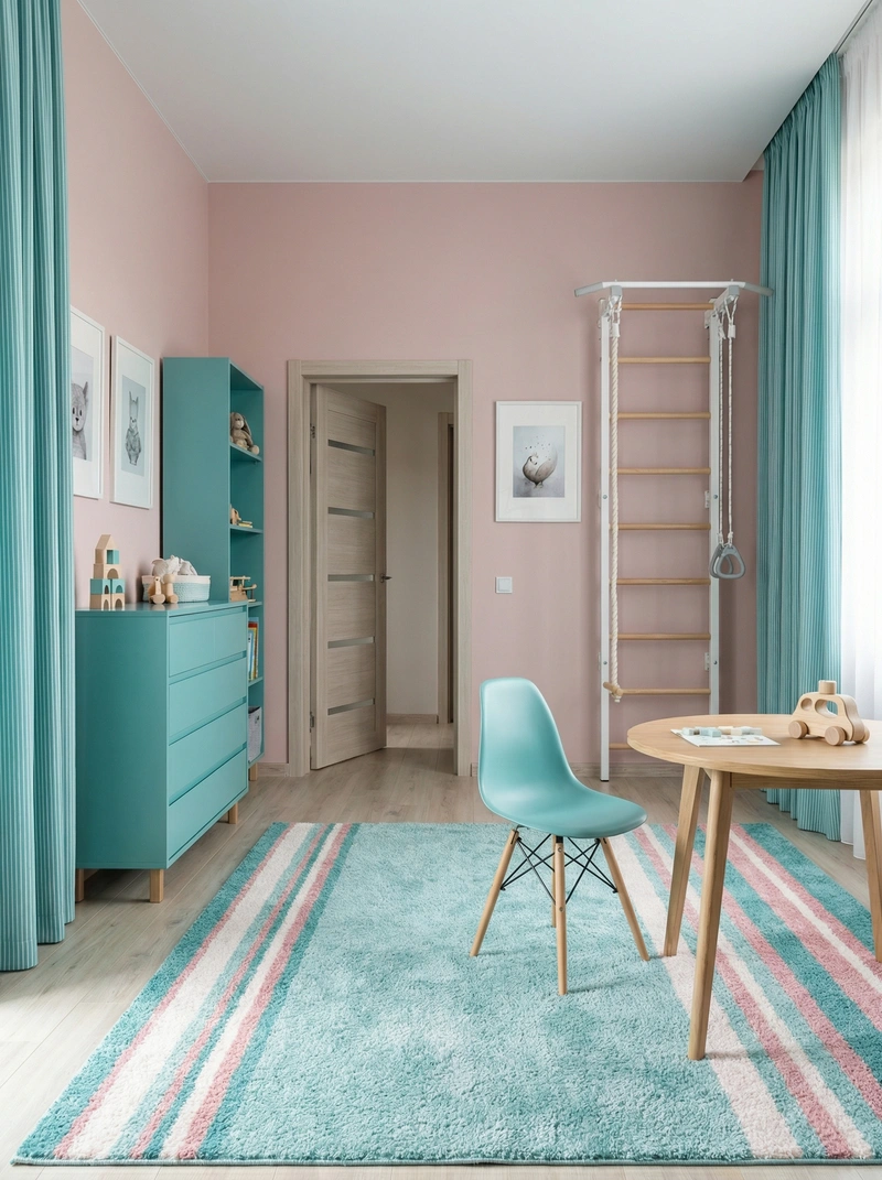 Дизайн интерьера в стиле Сканди — Детская от нейросети RoomGPT