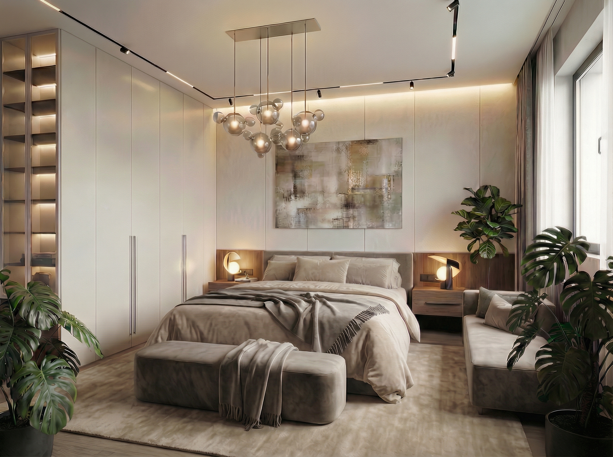 Дизайн спальни в стиле Минимализм — фото интерьера от нейросети RoomGPT