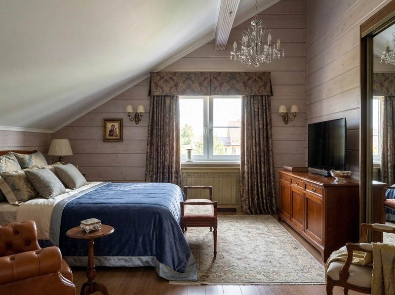 Дизайн спальни в стиле Классика — фото интерьера от нейросети RoomGPT