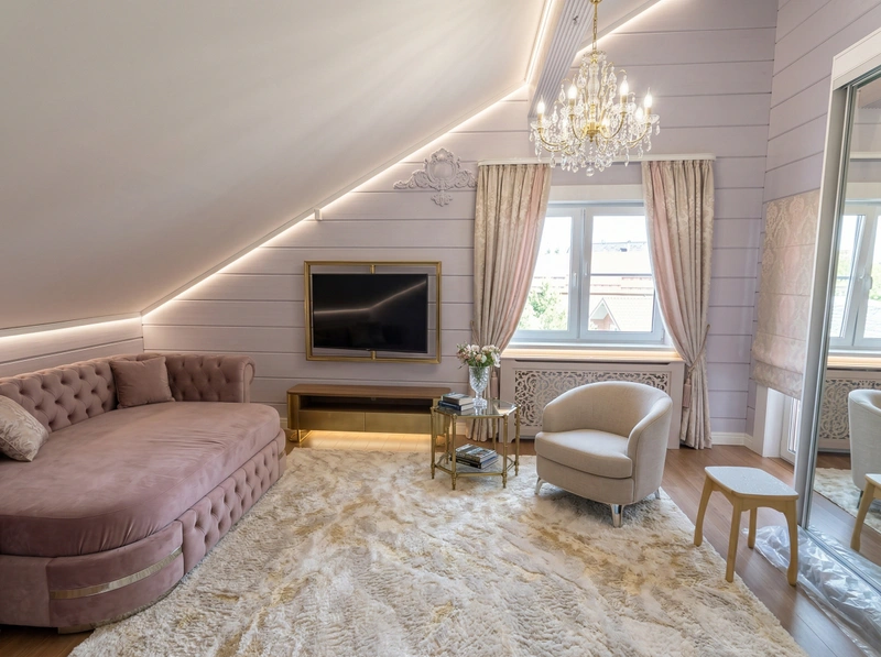 Дизайн спальни в стиле Неоклассика — фото интерьера от нейросети RoomGPT