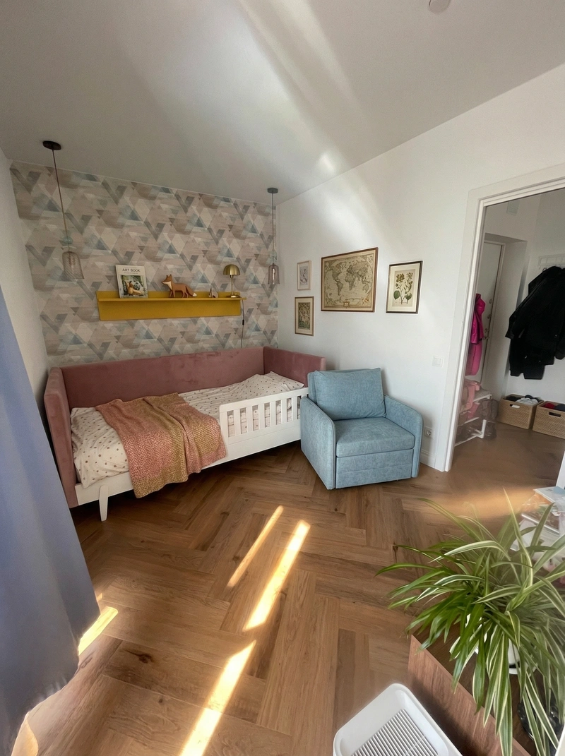 Дизайн детской в стиле Лофт — фото интерьера от нейросети RoomGPT