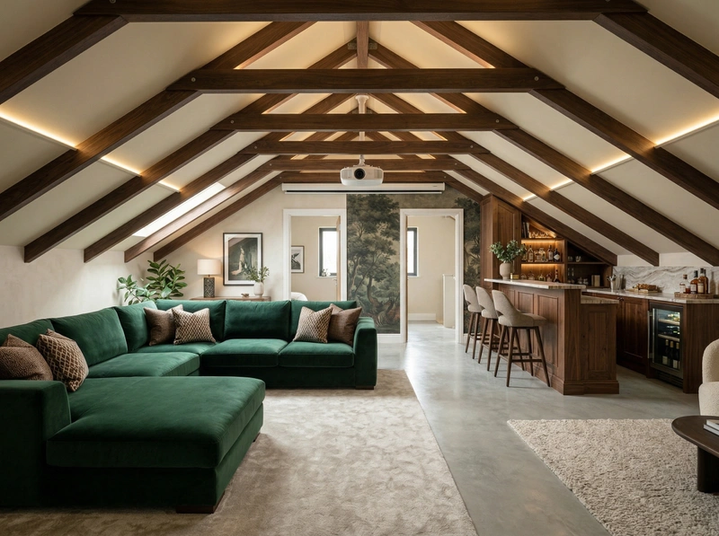 Дизайн гостиной в стиле Британский — фото интерьера от нейросети RoomGPT