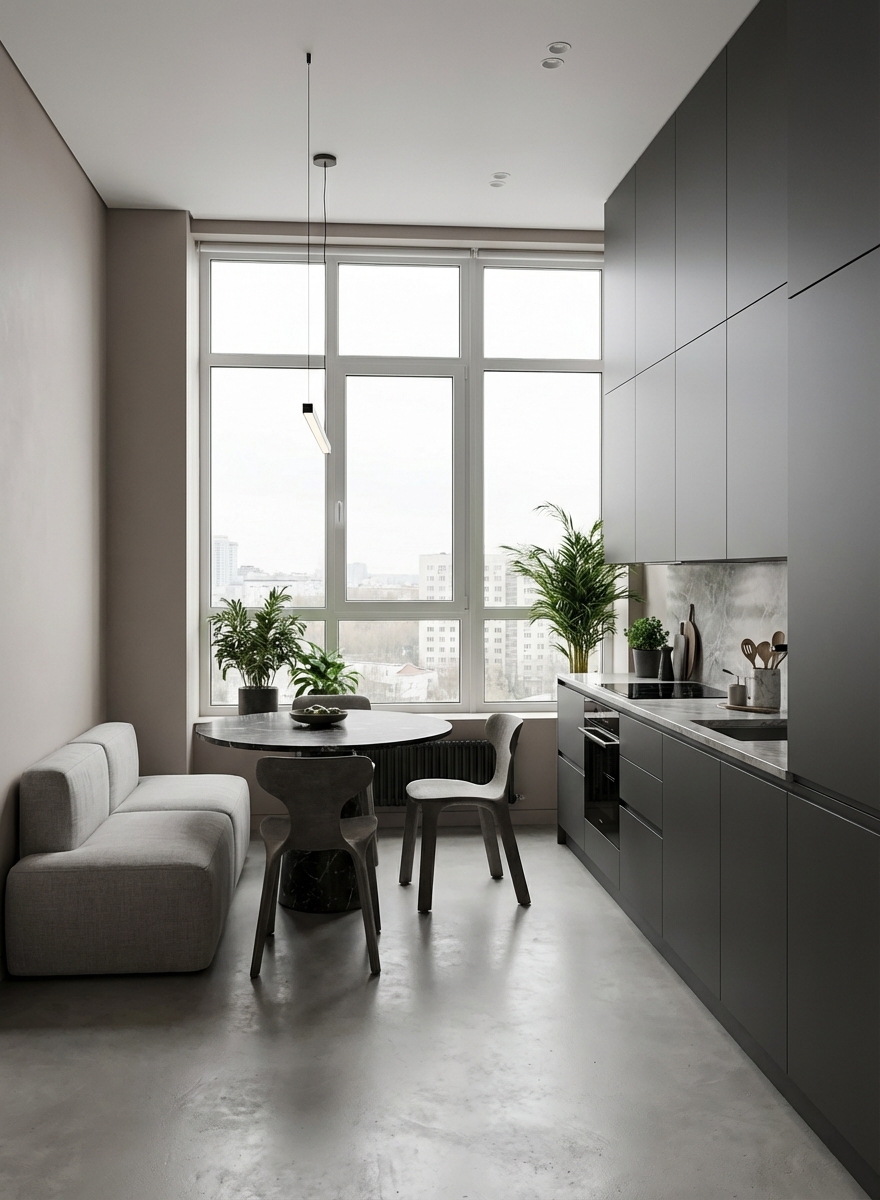 Дизайн кухни в стиле Минимализм — фото интерьера от нейросети RoomGPT