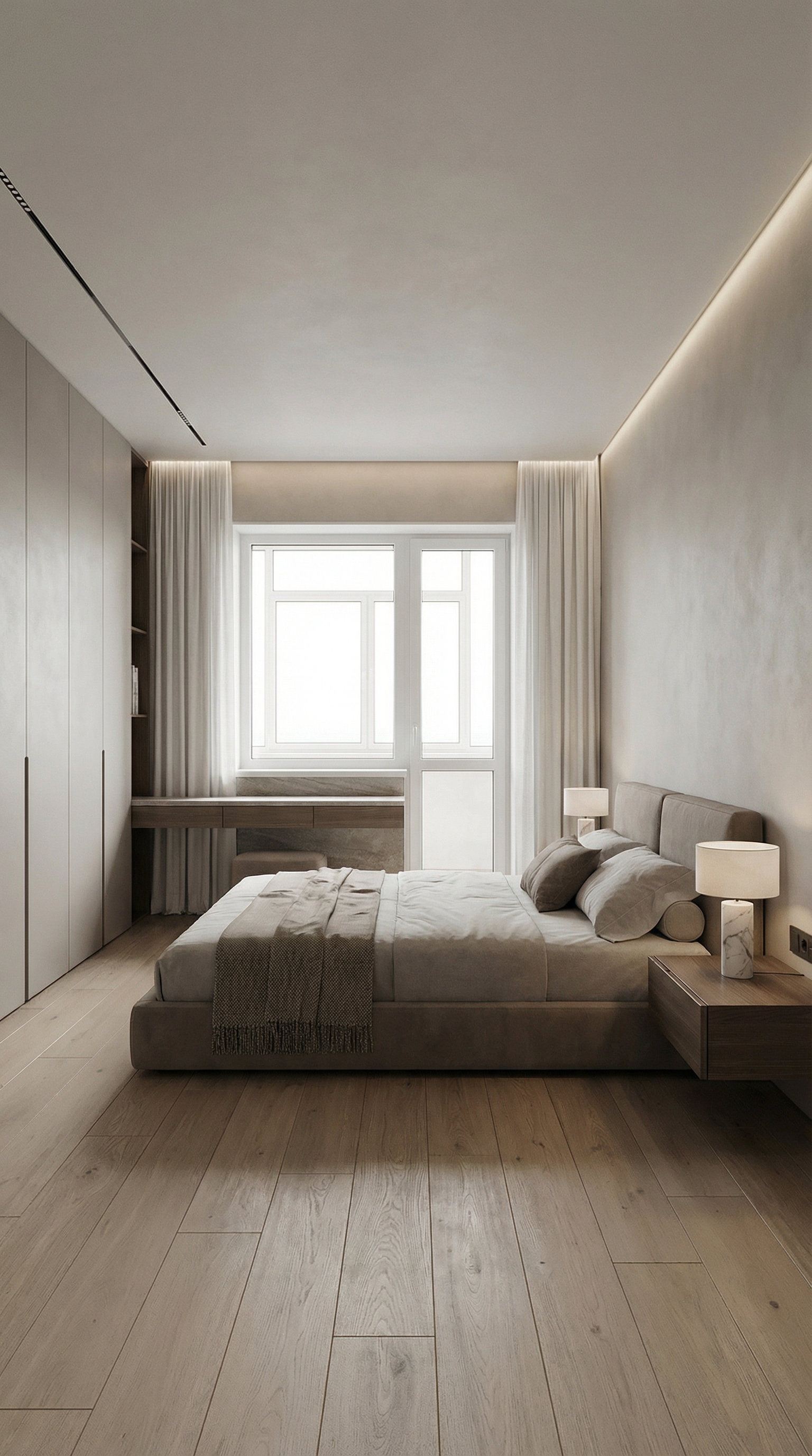 Дизайн спальни в стиле Минимализм — фото интерьера от нейросети RoomGPT