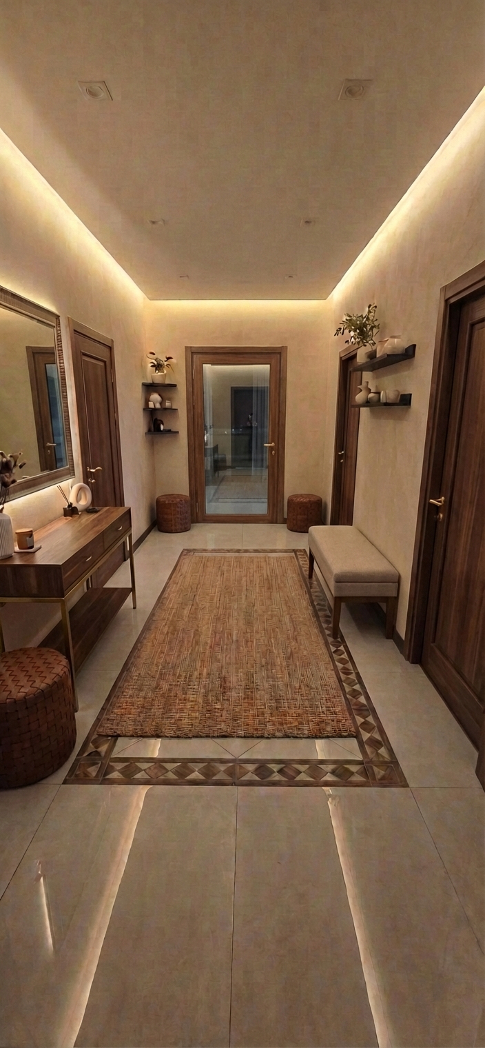 Дизайн гостиной в стиле Japandi — фото интерьера от нейросети RoomGPT