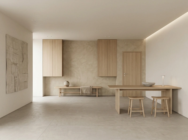 Дизайн кухни в стиле Japandi — фото интерьера от нейросети RoomGPT