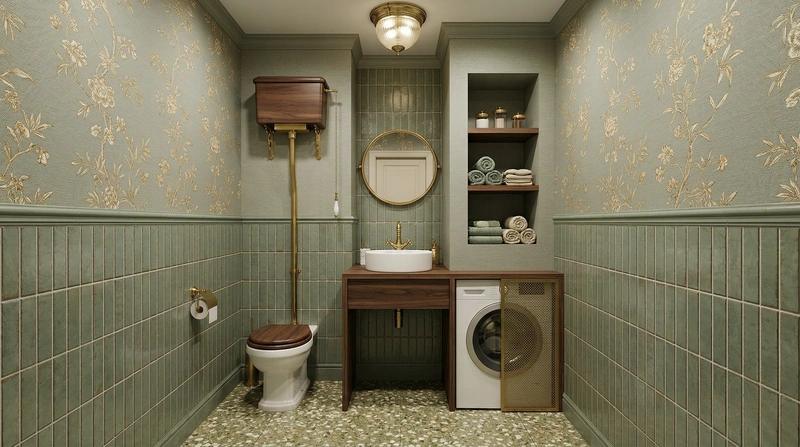 Дизайн интерьера в стиле Классика — Ванная от нейросети RoomGPT