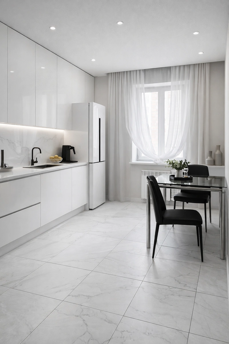 Дизайн интерьера в стиле Минимализм — Кухня от нейросети RoomGPT