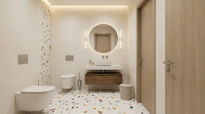 Дизайн ванной в стиле Минимализм — фото интерьера от нейросети RoomGPT