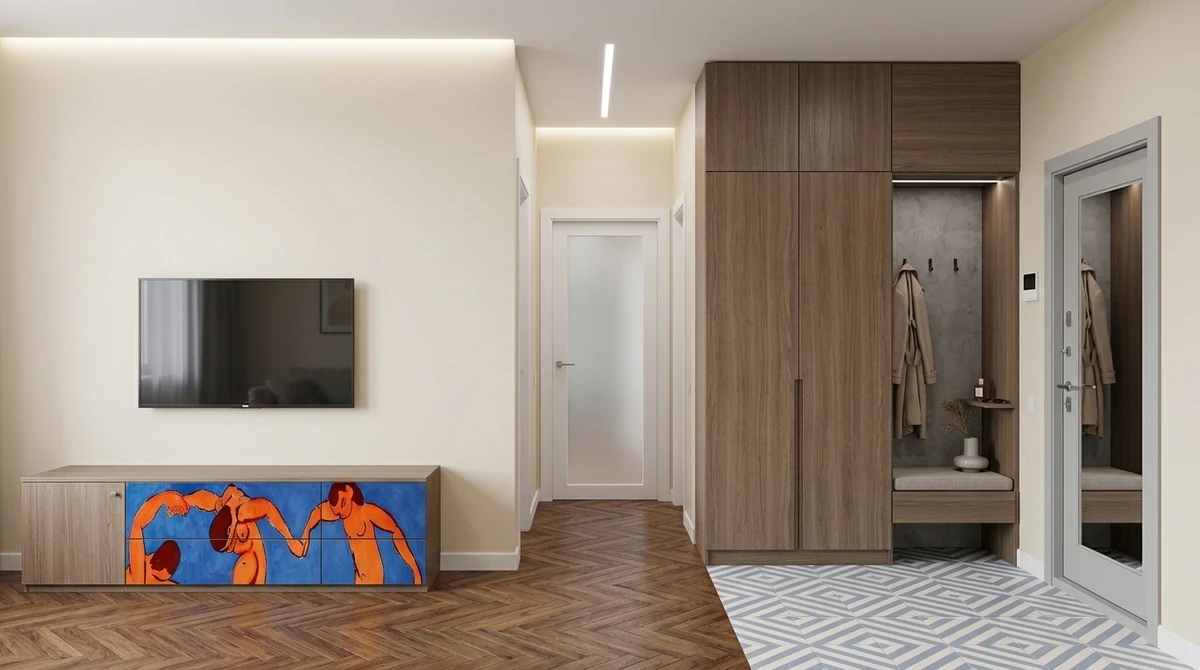 Дизайн интерьера в стиле Минимализм — Гостиная от нейросети RoomGPT