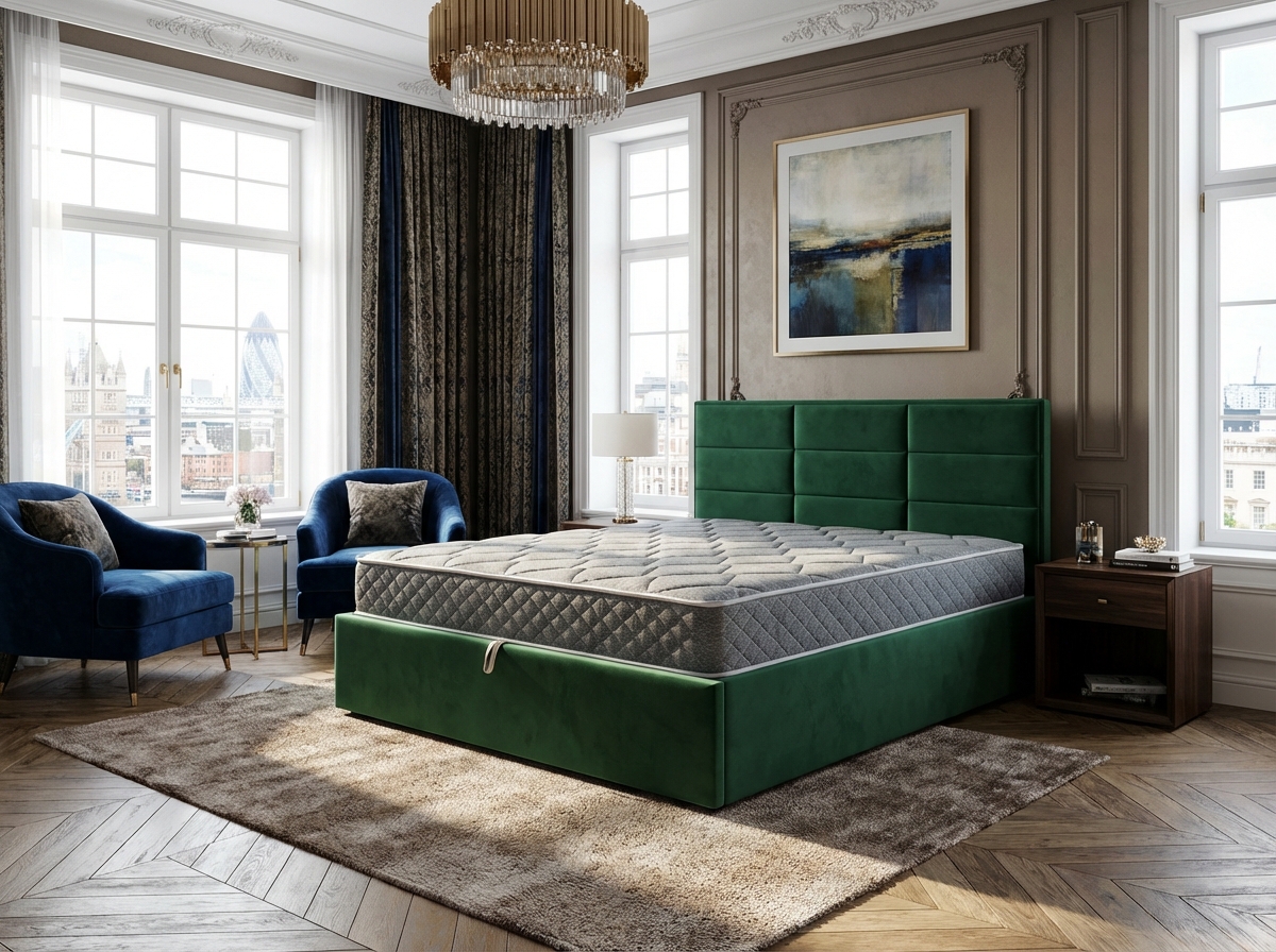 Дизайн спальни в стиле Британский — фото интерьера от нейросети RoomGPT