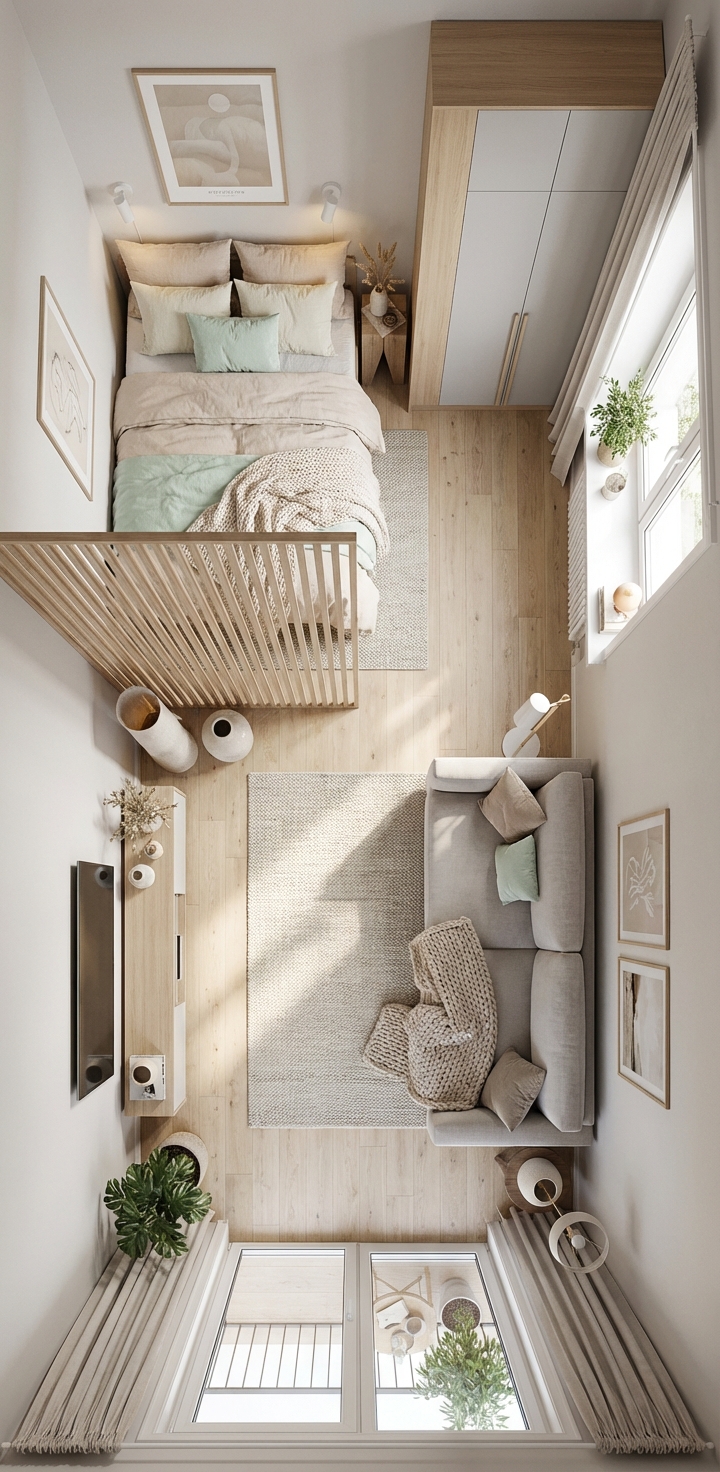 Дизайн гостиной в стиле Сканди — фото интерьера от нейросети RoomGPT