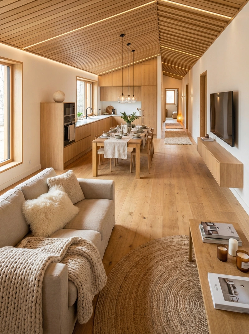 Дизайн интерьера в стиле Хюгге — Гостиная от нейросети RoomGPT