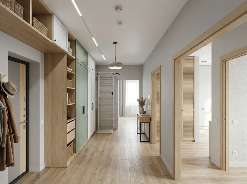 Дизайн интерьера в стиле Сканди — Прихожая от нейросети RoomGPT