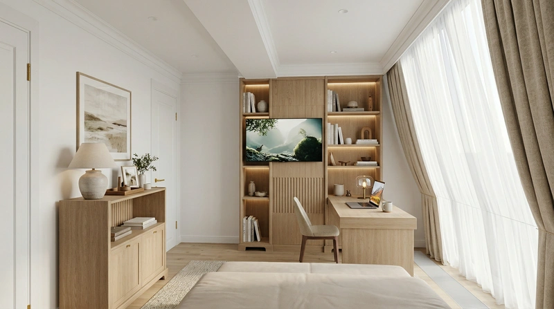 Дизайн интерьера в стиле Хюгге — Спальня от нейросети RoomGPT