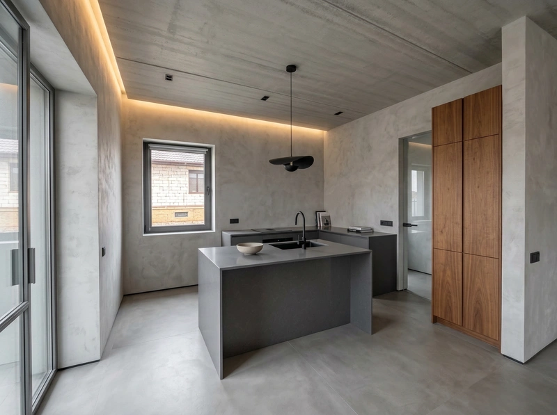 Дизайн интерьера в стиле Минимализм — Кухня от нейросети RoomGPT