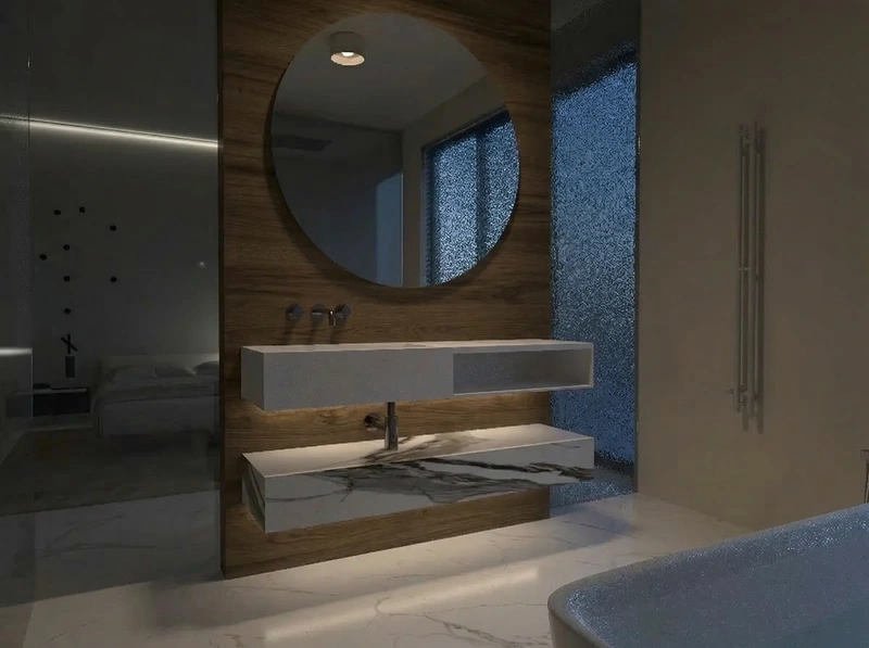 Дизайн ванной в стиле Без стиля — фото интерьера от нейросети RoomGPT