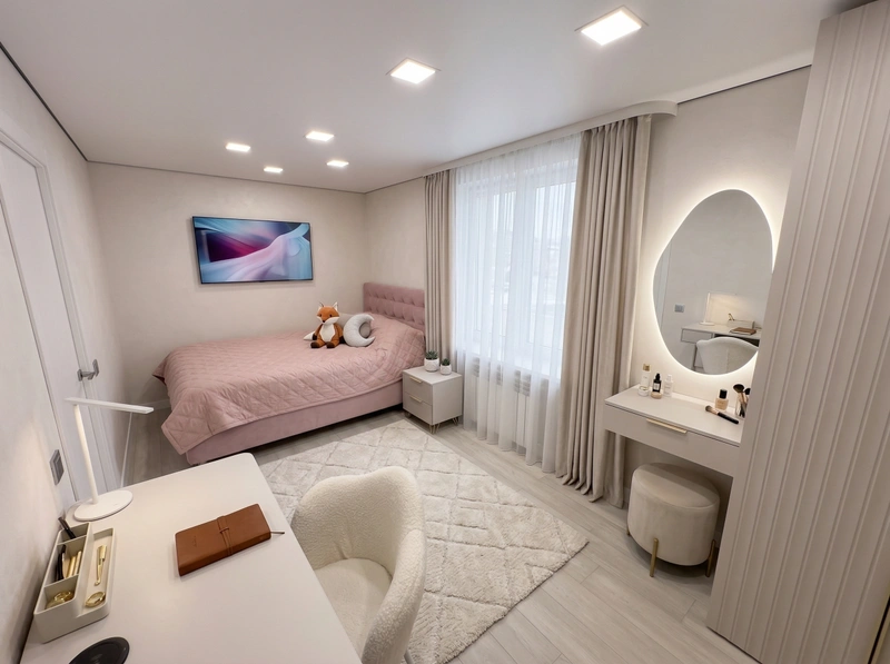 Дизайн детской в стиле Минимализм — фото интерьера от нейросети RoomGPT