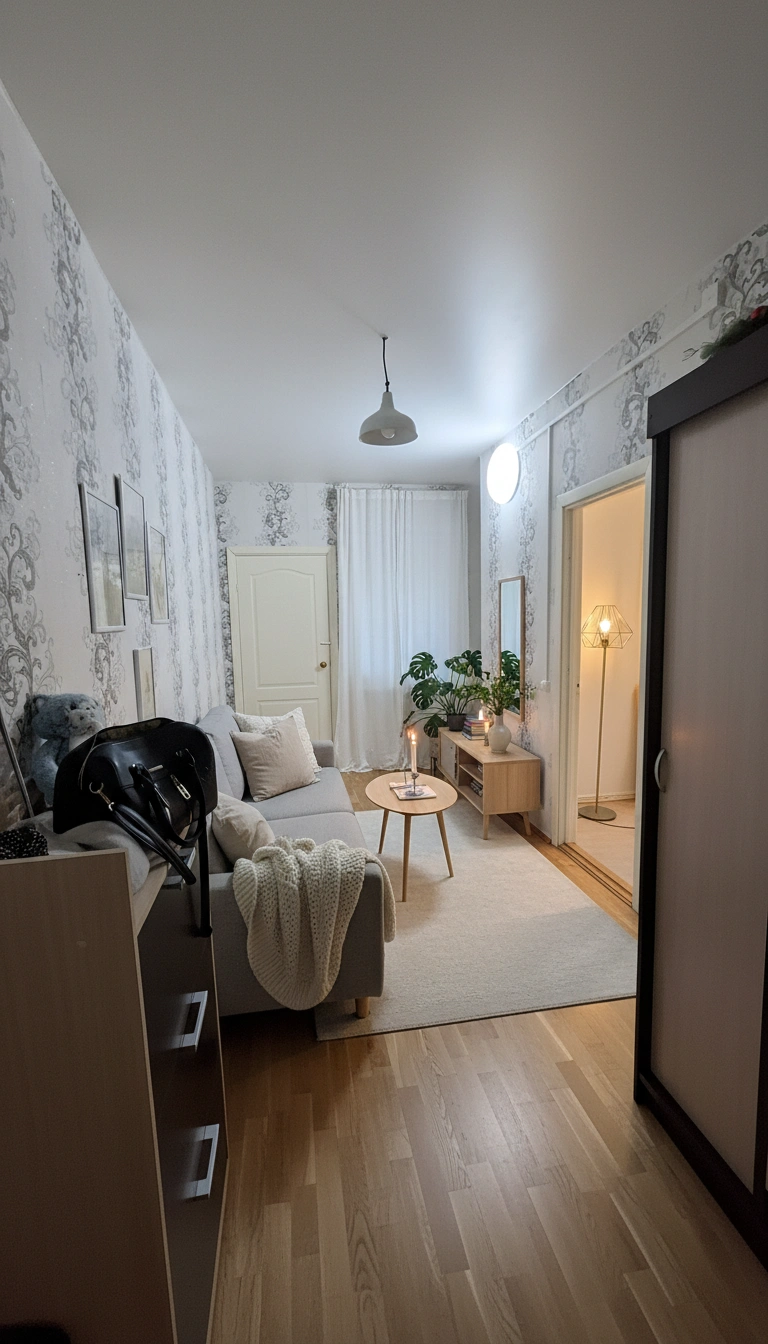 Дизайн интерьера в стиле Хюгге — Гостиная от нейросети RoomGPT